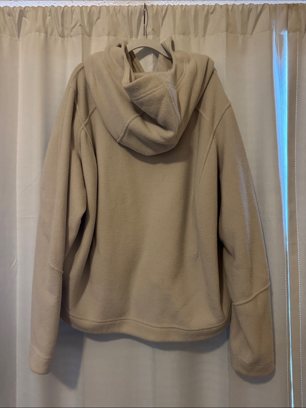 Lululemon looped terry fleece half-zip hoodie in bone - Picture 2 of 3